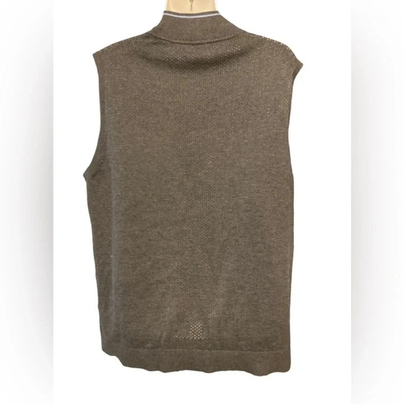 Tommy Bahama 1/4 Zip Sweater Vest Wooth Breathable Mesh Back - Picture 4 of 6